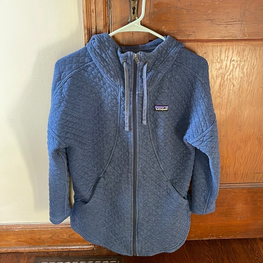 Patagonia organic cotton quilted hoodie